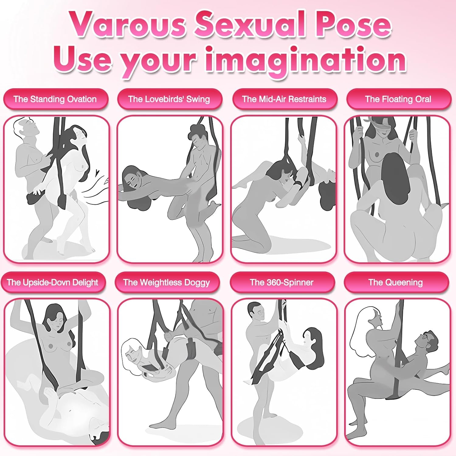 OrbitraX 360° Ceiling Sex Swing Wide Cushion - SinfulX - Personal Care > Sexual Wellness > Sex Swing