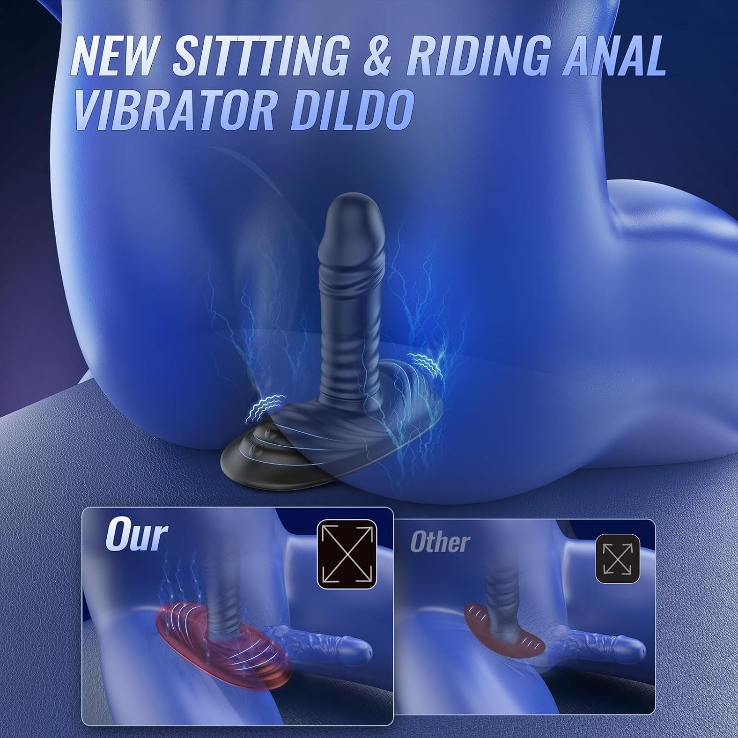 Belsar Prostate Massager Male Sex Toys for Men, Riding Grinding but Plug Anal Toys Women Sex Toy Adut Toys AI APP Remote Control 9 Vibrating 3 Thrusting, Anal G Spot Vibrator Strapless Strap - On Dildo - SinfulX - 