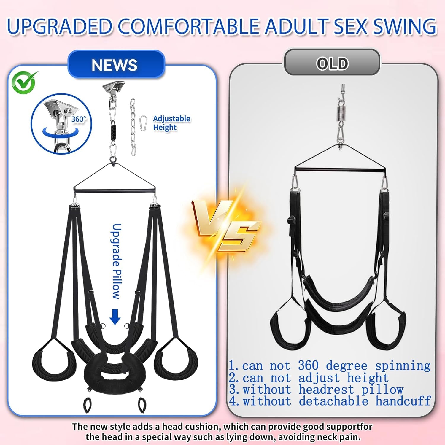 OrbitLux 360° Adjustable Ceiling Sex Swing - SinfulX - 