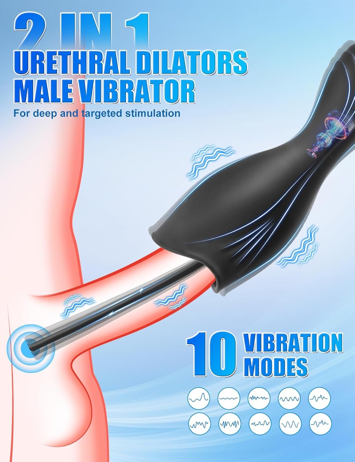 IronCore Male Penis Vibrator Urethral Trainer Kit - SinfulX - Personal Care > Sexual Wellness > Penis Plug