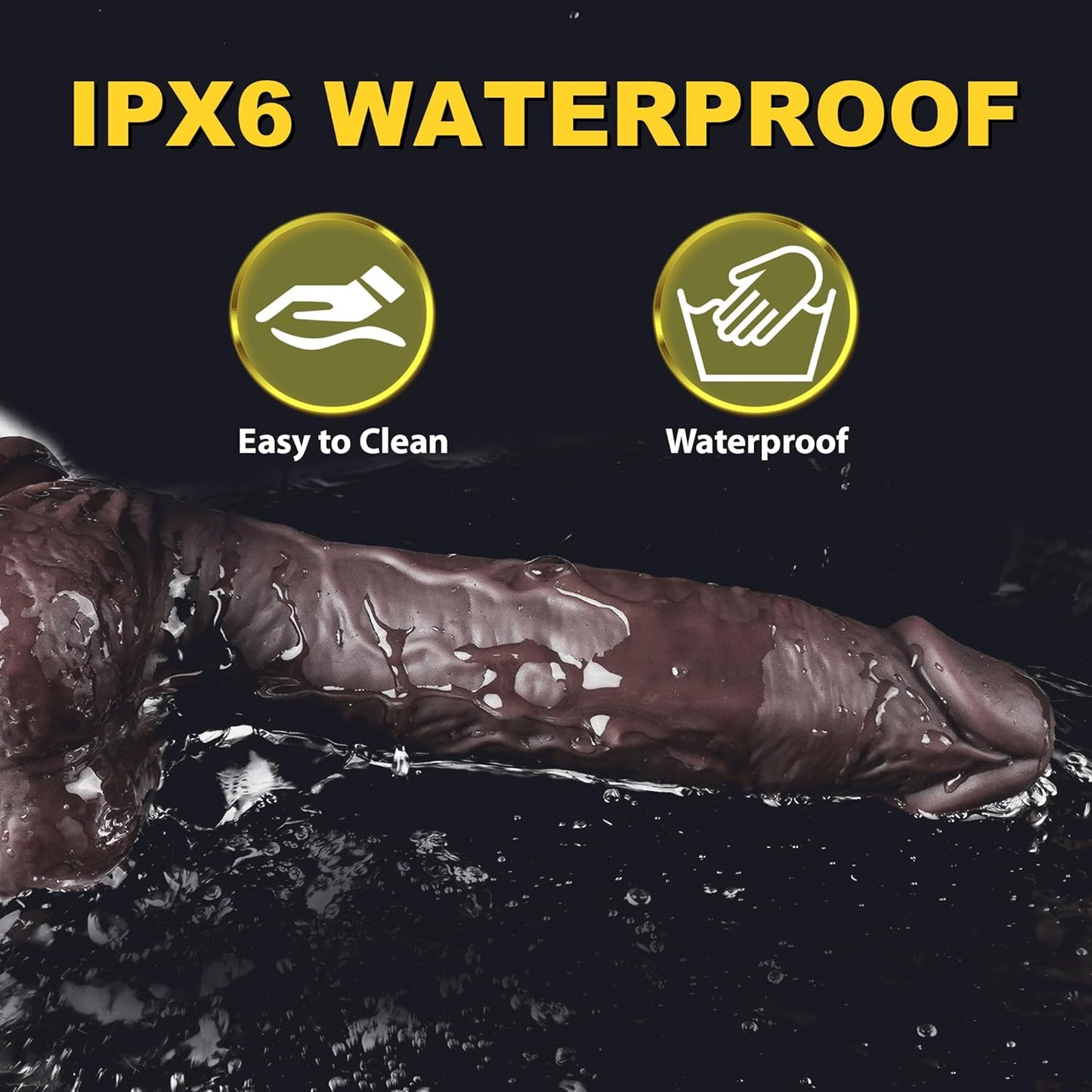 8.46" Black Squirting Dildo Realistic Ejaculating Toy, Silicone Real Skin Ejaculating Dildo with 7 Vib Modes, Curved Electric Penis for G - Spot Anal Play, Vibromassage Devices for Women Men - SinfulX - 