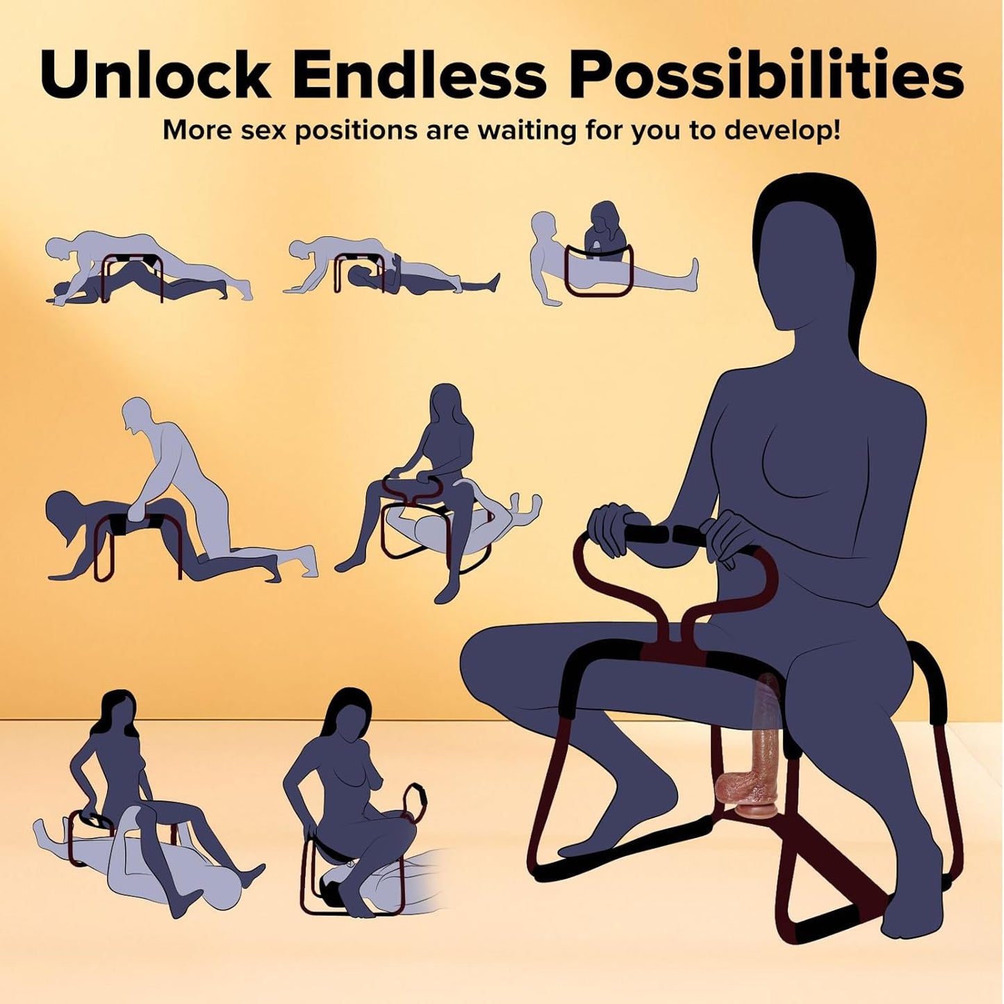 AeroBounce Adjustable Sex Chair with Dildo Mount - SinfulX - 
