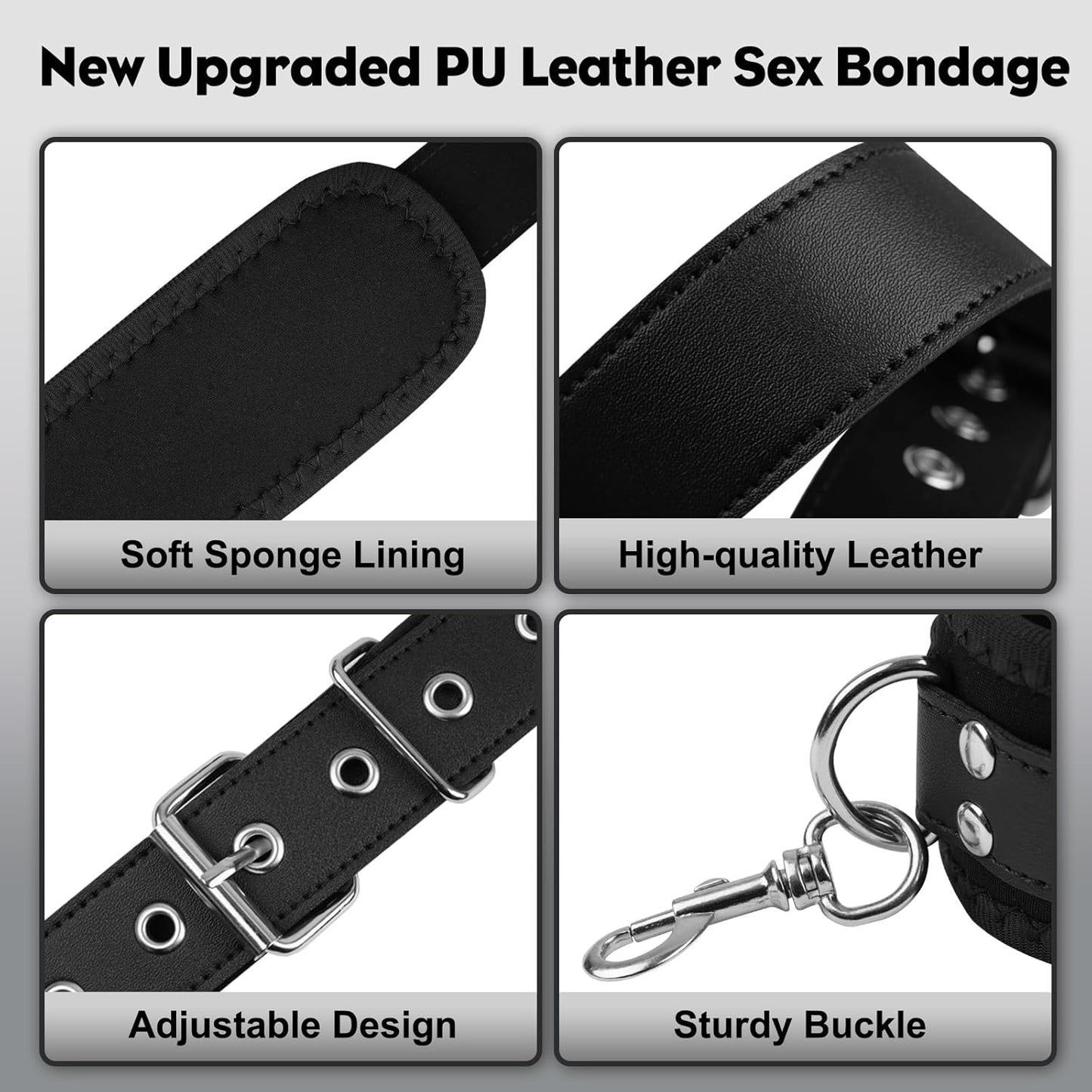 GripLink Neck to Thigh Sling Strap BDSM Kit - SinfulX - Personal Care > Sexual Wellness > Sex Sling