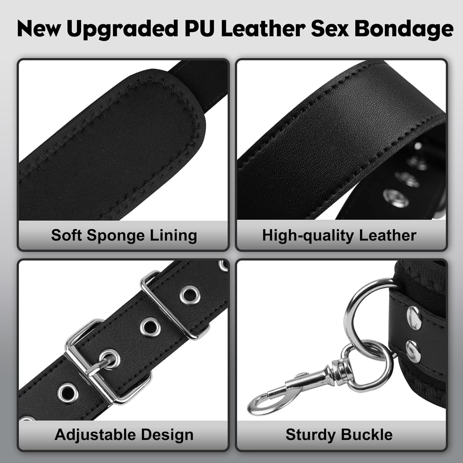 GripLink Neck to Thigh Sling Strap BDSM Kit - SinfulX - Personal Care > Sexual Wellness > Sex Sling