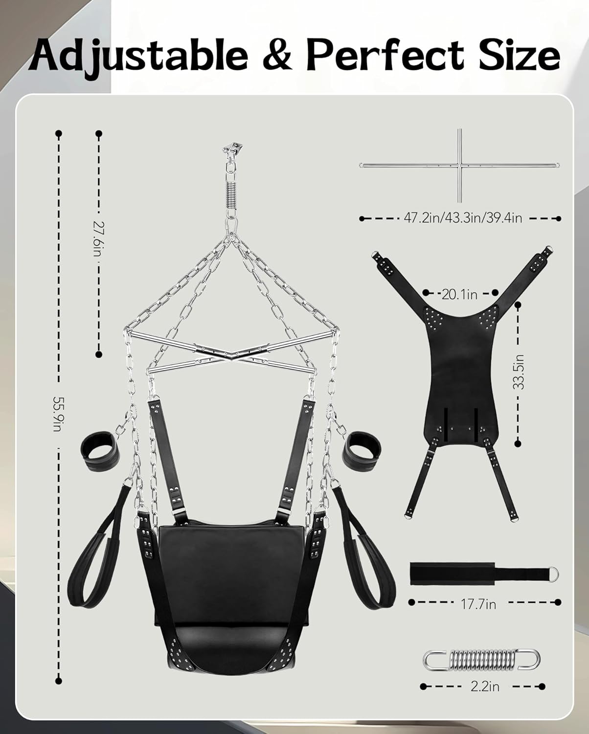 SkyBound 800lbs Premium Heavy - Duty Sex Swing - SinfulX - Personal Care > Sexual Wellness > Sex Swing