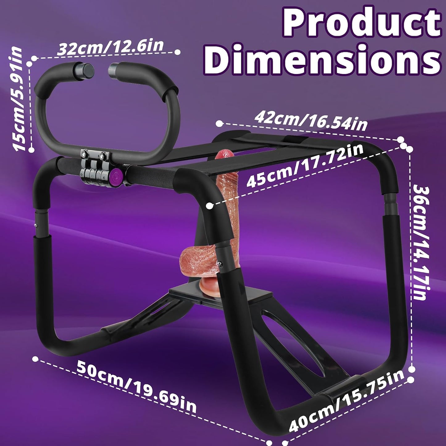 ObsidianRide Adjustable Handle Sex Chair with Dildo Mount