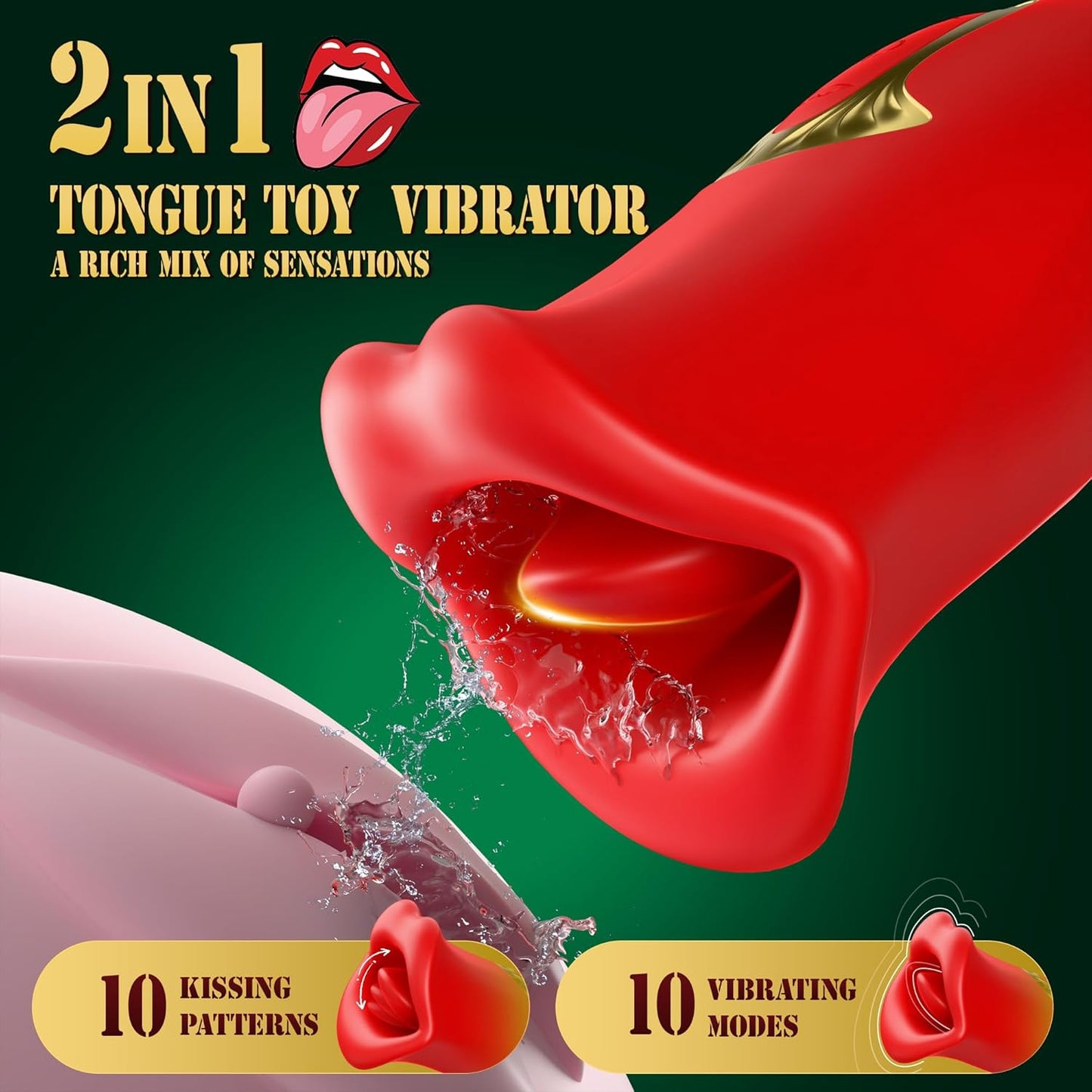PlushCurve Clit Stimulation Tongue Vibrator - SinfulX