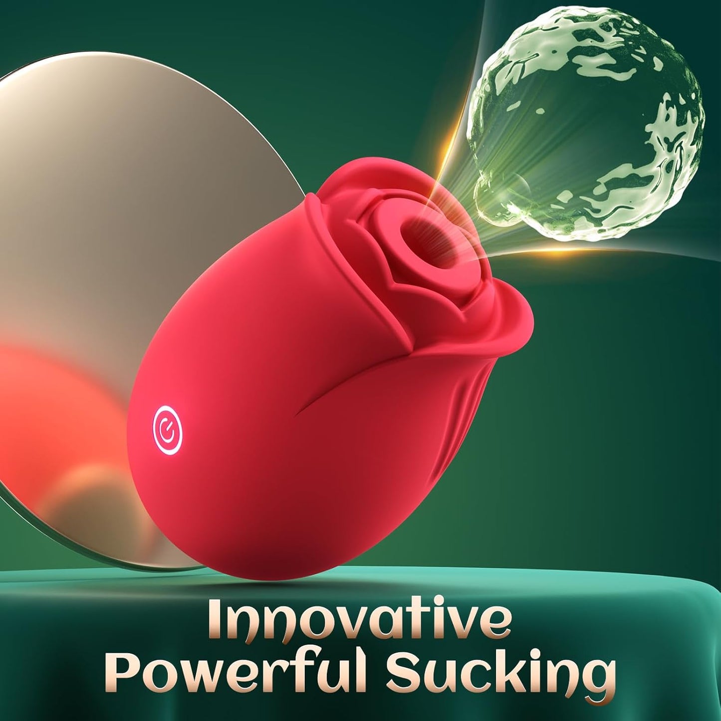 VortexLick Rose Clitoral Stimulator with 9 Suction Modes - SinfulX