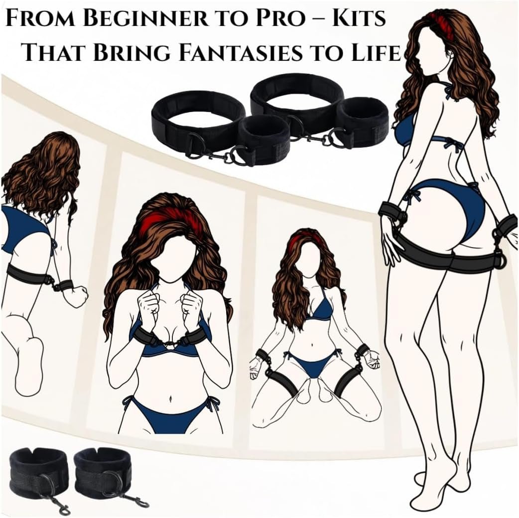 VelvetBind Sex Position Pillow & Bondage Cuffs Kit - SinfulX -
