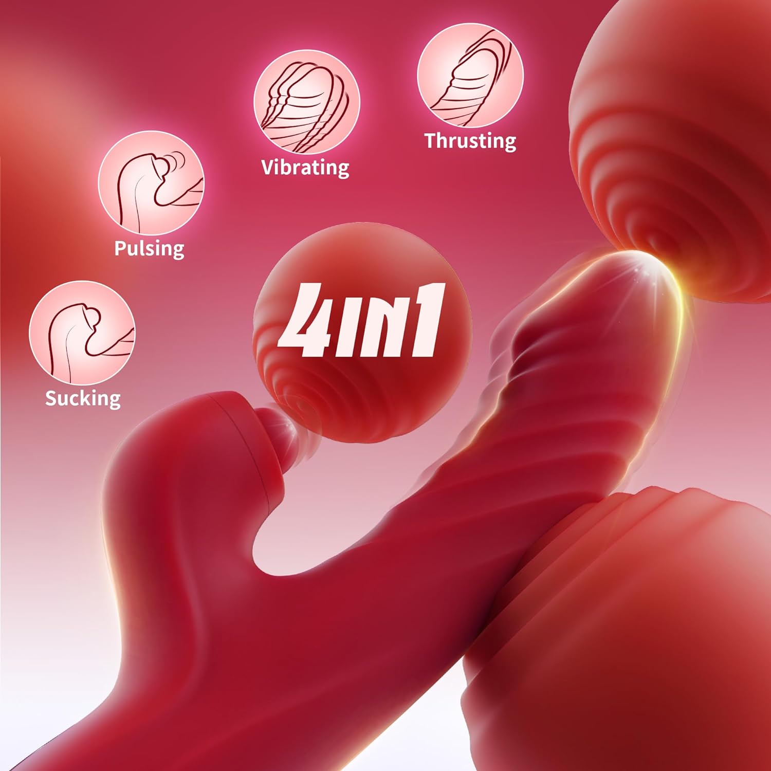 ThrustPetal Thrusting Clitoral Stimulator Dildo - SinfulX