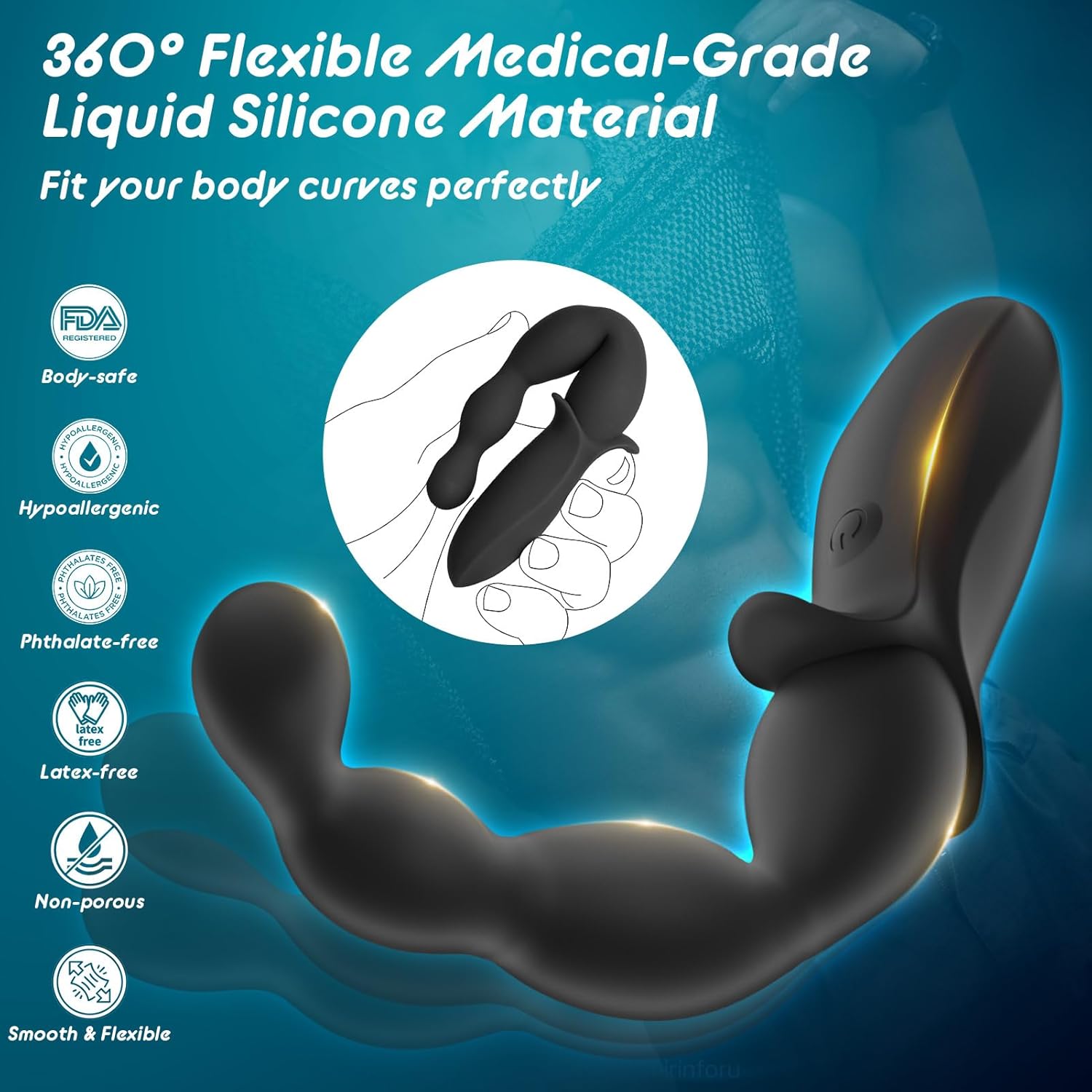 VibeBeads Pro Vibrating Anal Beads Wand - SinfulX - Personal Care > Sexual Wellness > Prostate Massager