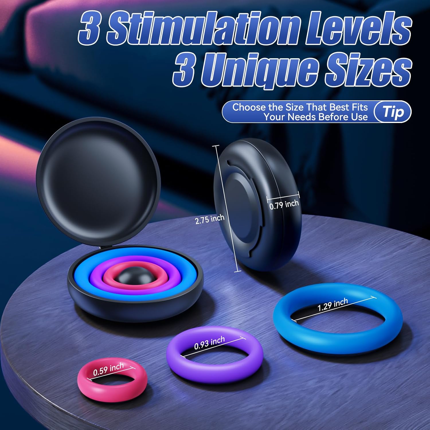HaloGrace Silicone Penis Ring Set - SinfulX