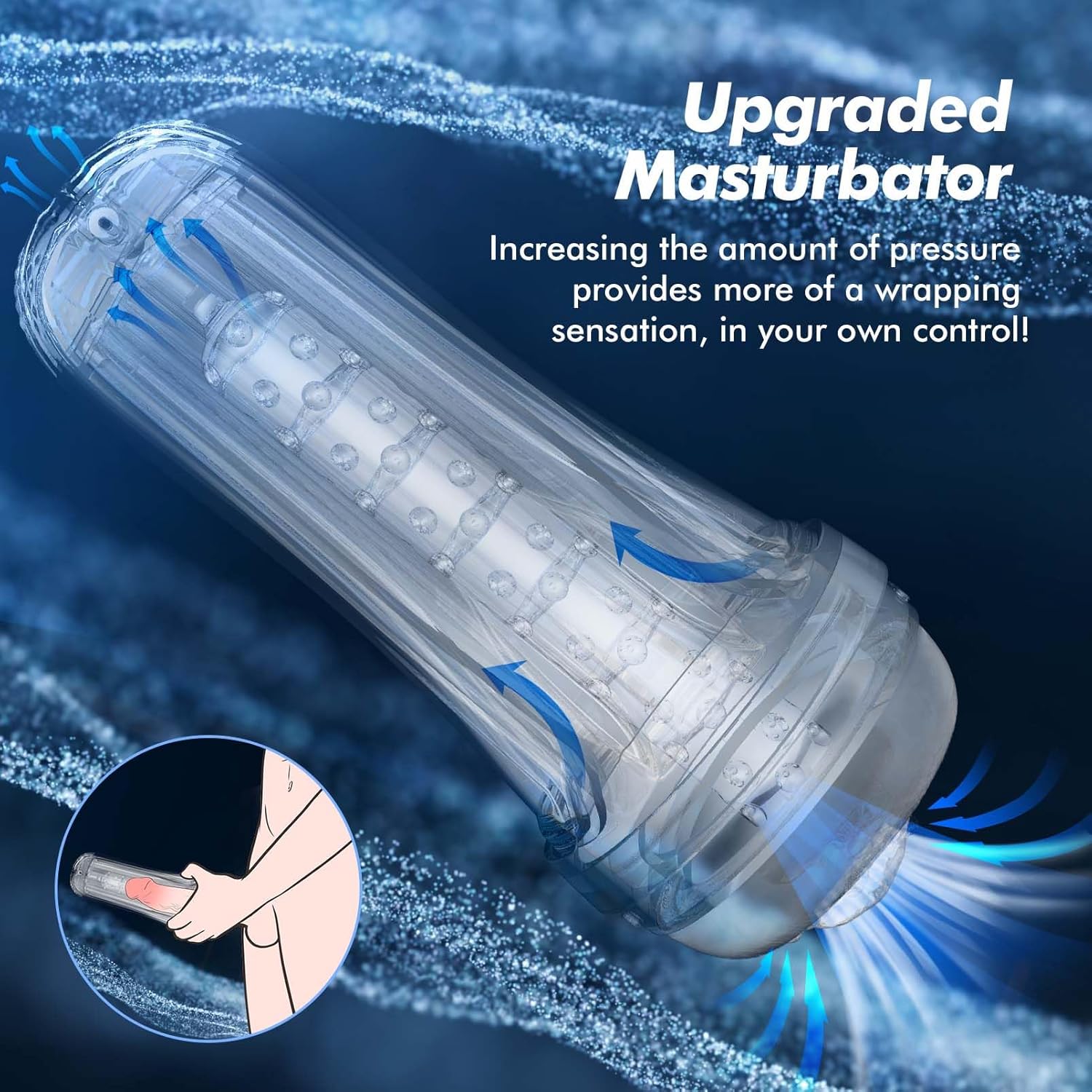 FrostThrob Transparent Male Masturbator - SinfulX