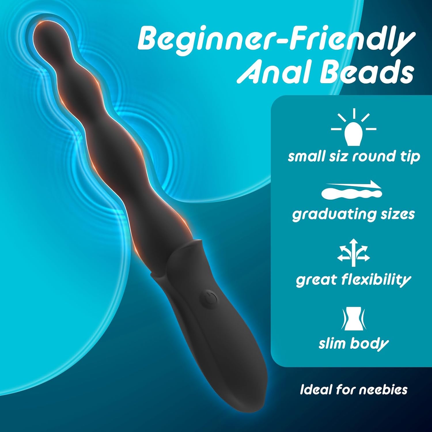 VibeBeads Pro Vibrating Anal Beads Wand - SinfulX - Personal Care > Sexual Wellness > Prostate Massager