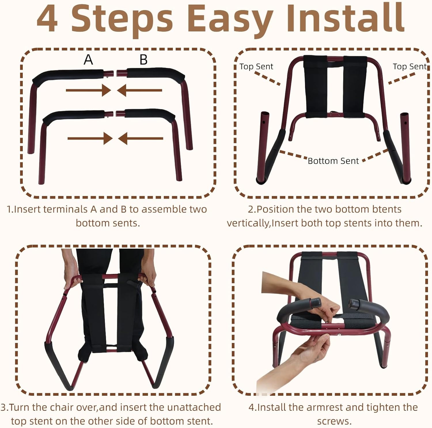 PassionFrame Red Sex Position Chair - SinfulX - 