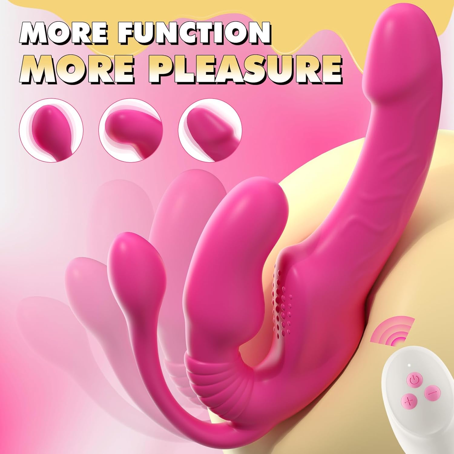 StrapTease Triple Headed Vibrator - SinfulX