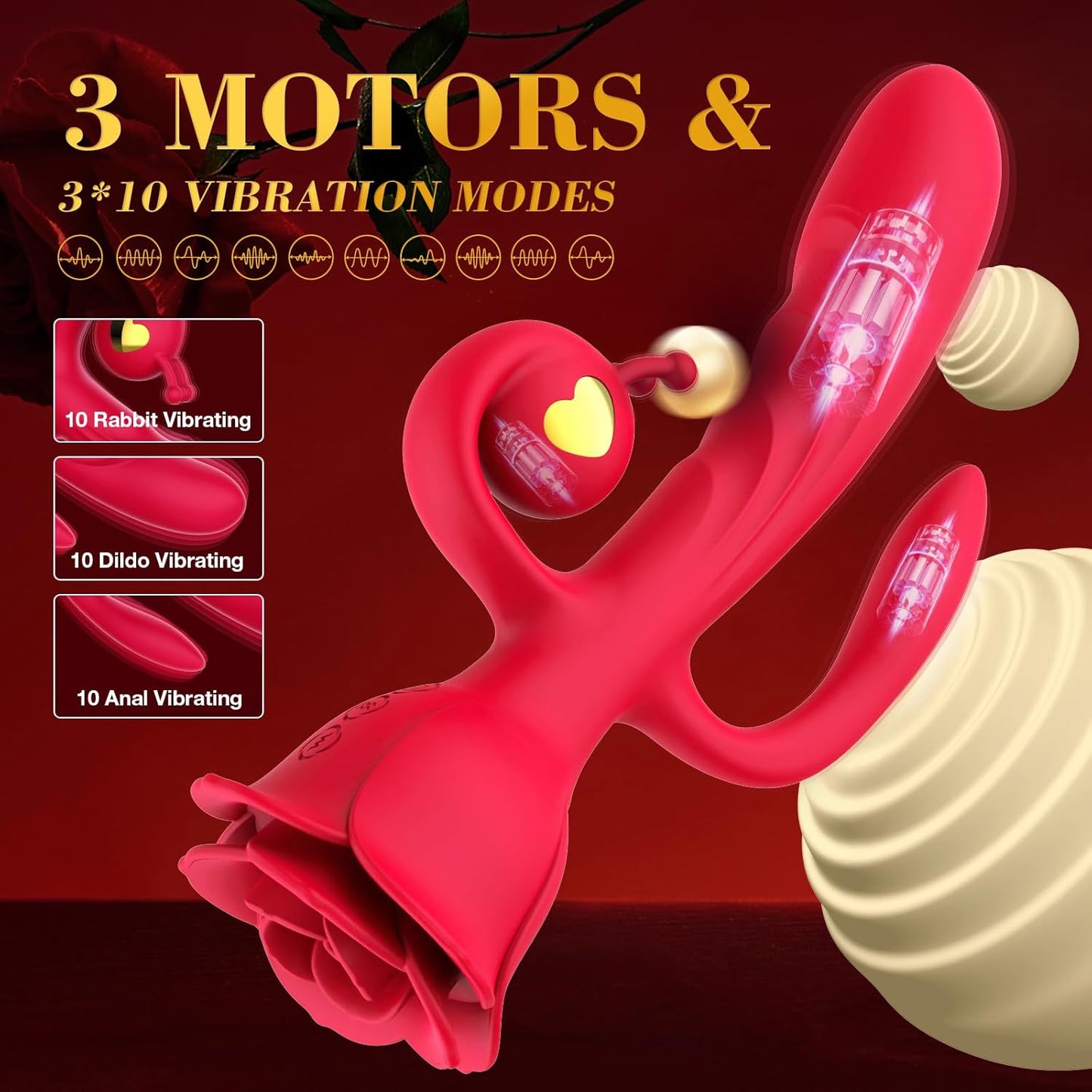 TriLure 3 - in - 1 Clit, G - Spot & Anal Vibrator - SinfulX - Personal Care > Sexual Wellness > G - Spot Vibrator