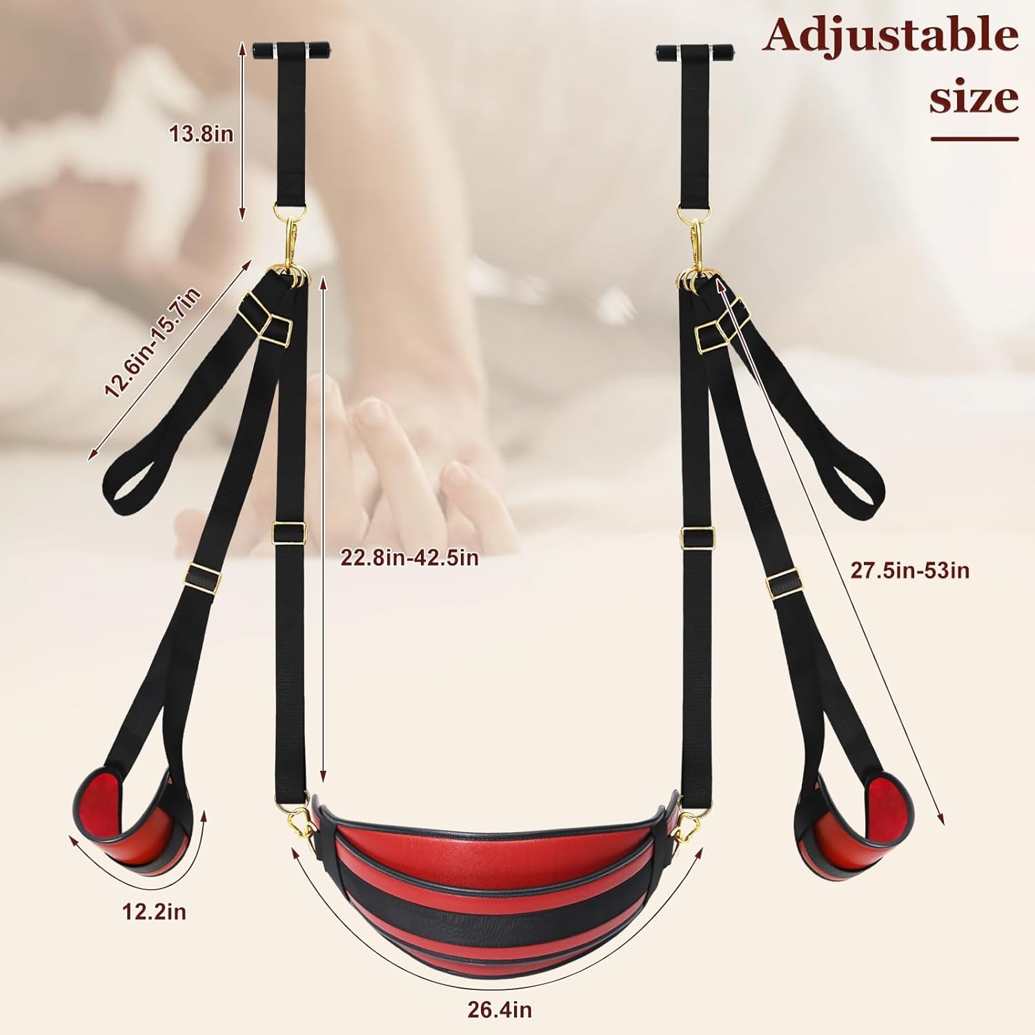 VelatriX 2 - in - 1 Door Sex Swing 500lb Adjustable - SinfulX - Personal Care > Sexual Wellness > Sex Swing