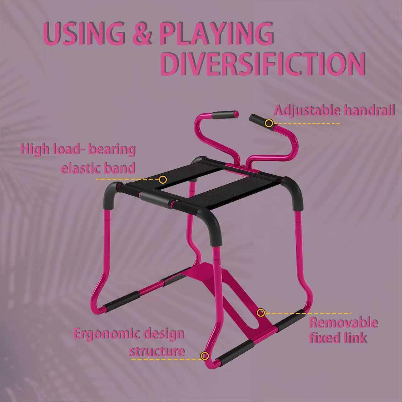 BlushVixen Pink Sex Chair | 350lb Position Stool