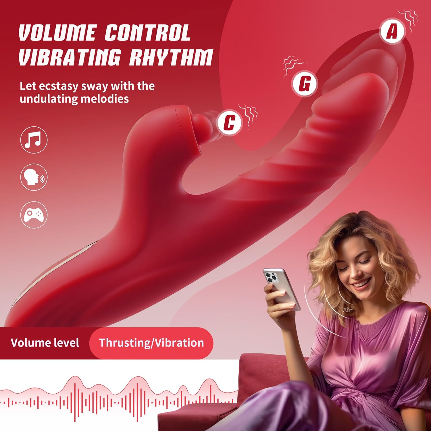 ThrustPetal Thrusting Clitoral Stimulator Dildo - SinfulX