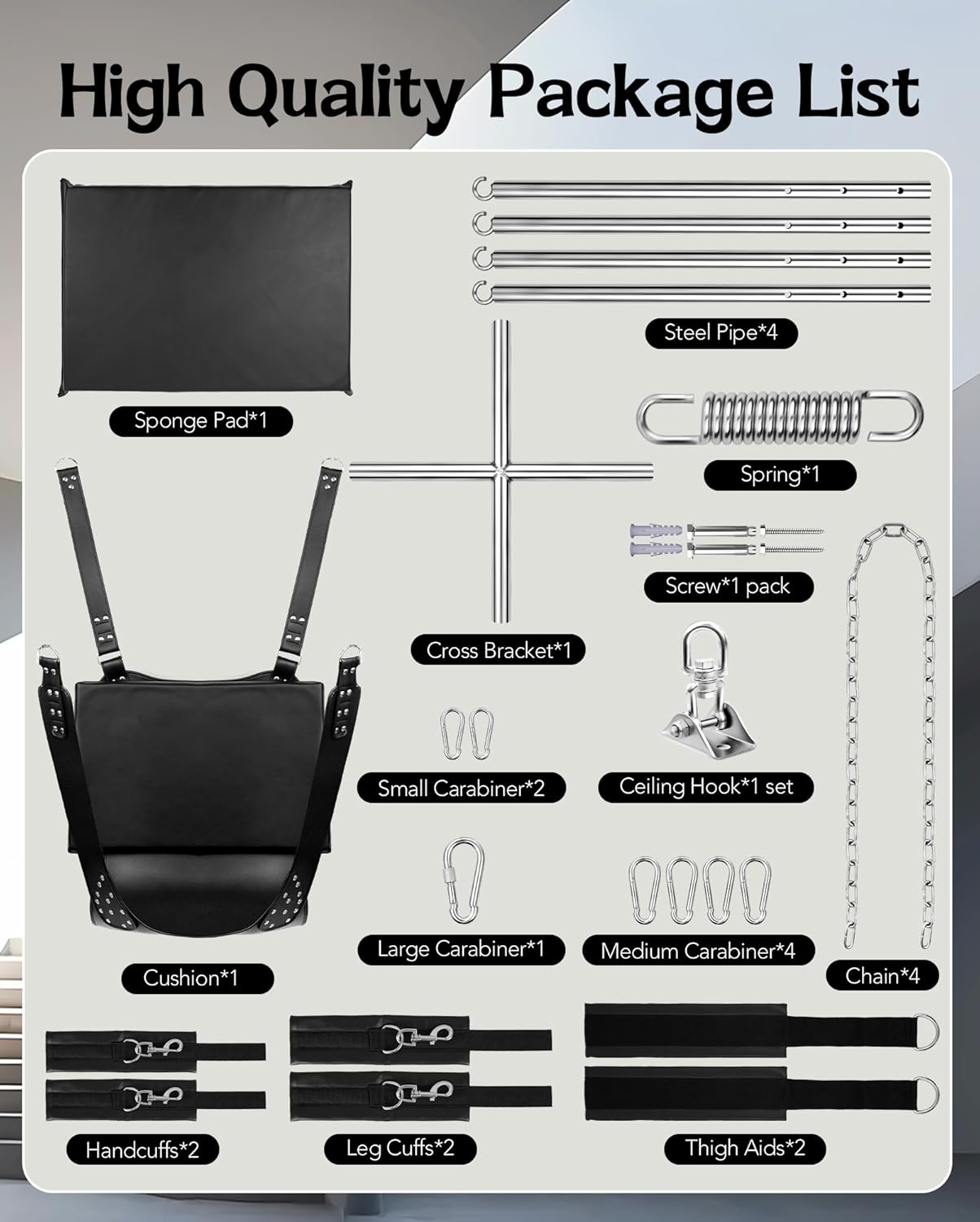 SkyBound 800lbs Premium Heavy - Duty Sex Swing - SinfulX - Personal Care > Sexual Wellness > Sex Swing