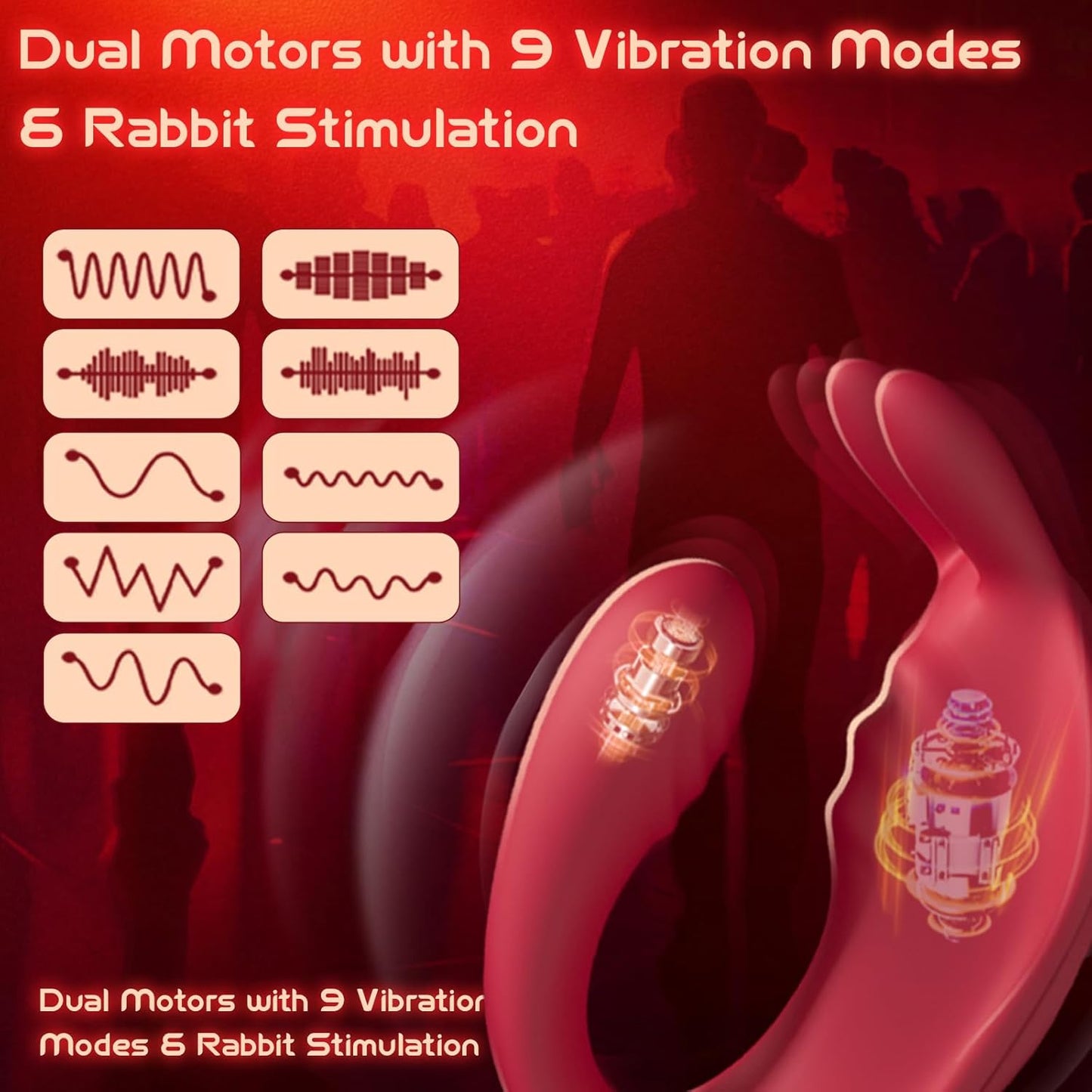 Couples App Remote Control Wearable Vibrator, Couple Women Adult Sex Toys, Long Distance Panty Vibrator with Rabbit Stimulator for G Spot Clitoral Penis Pleasure,  Female Kinky Sex Toy Game
