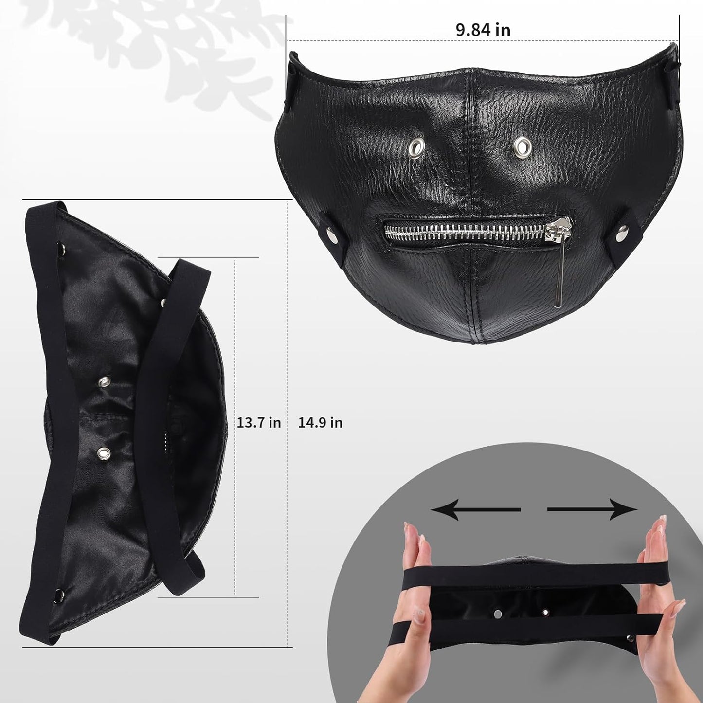 TetheredLuxe BDSM Bondage Zipper Mask - SinfulX