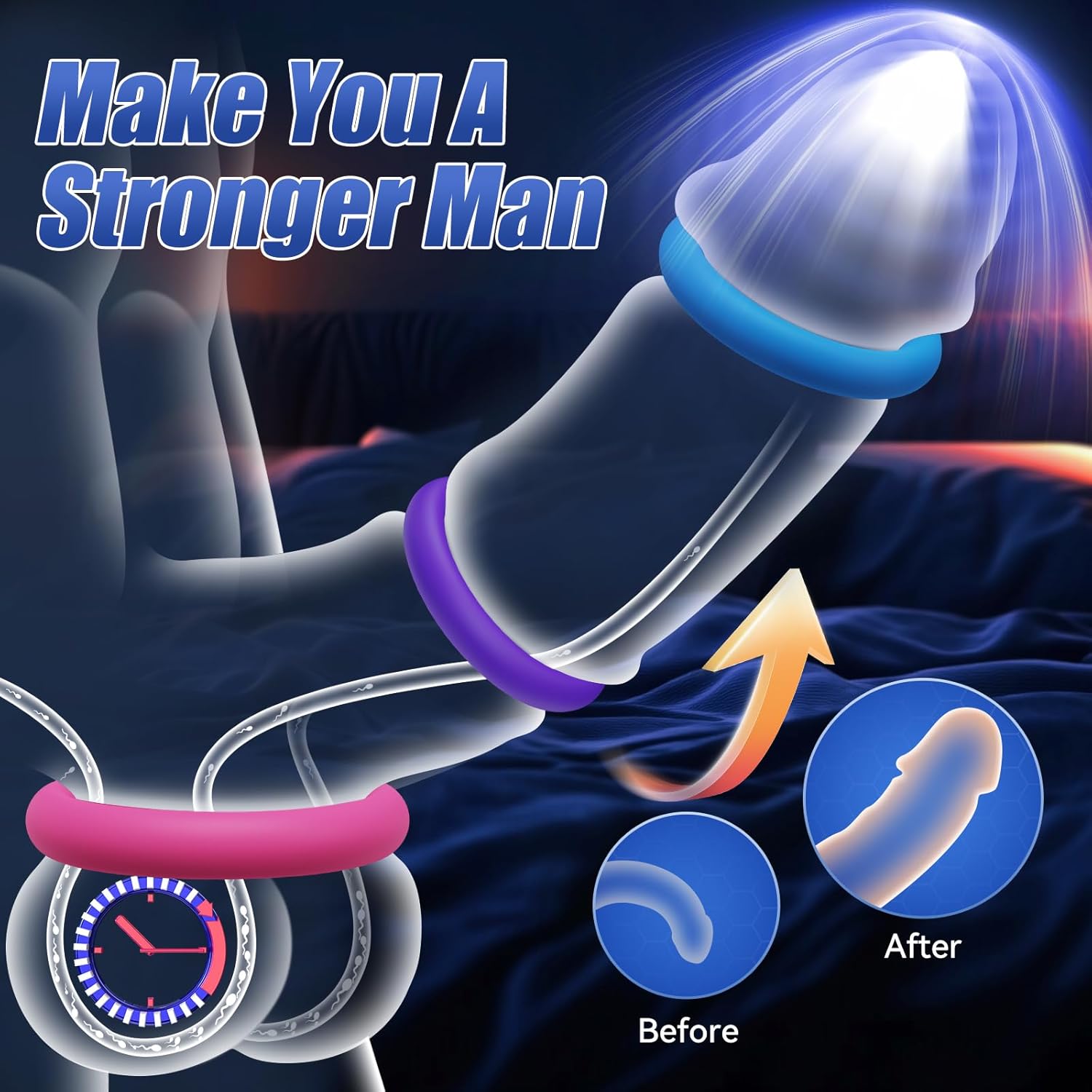 HaloGrace Silicone Penis Ring Set - SinfulX