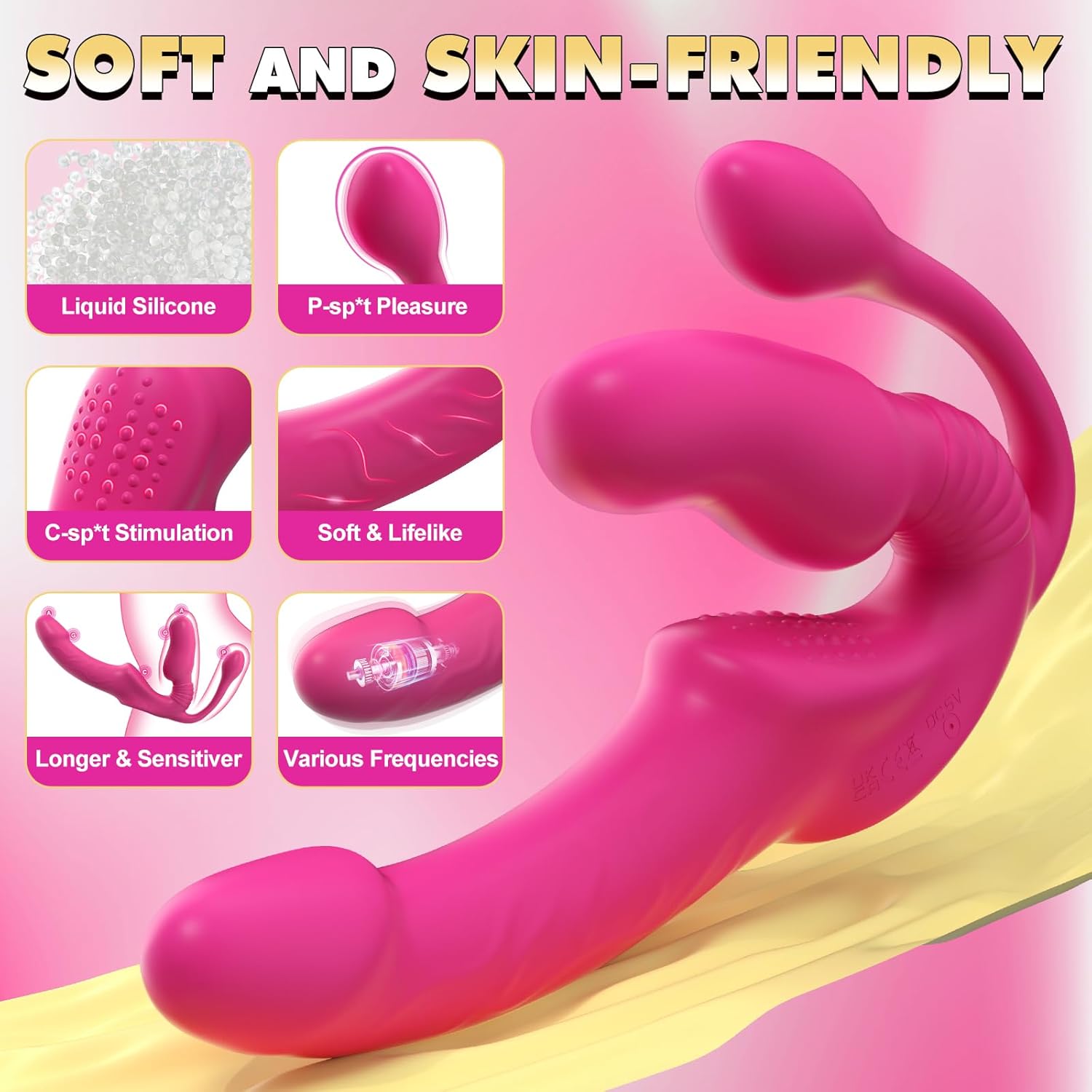 StrapTease Triple Headed Vibrator - SinfulX