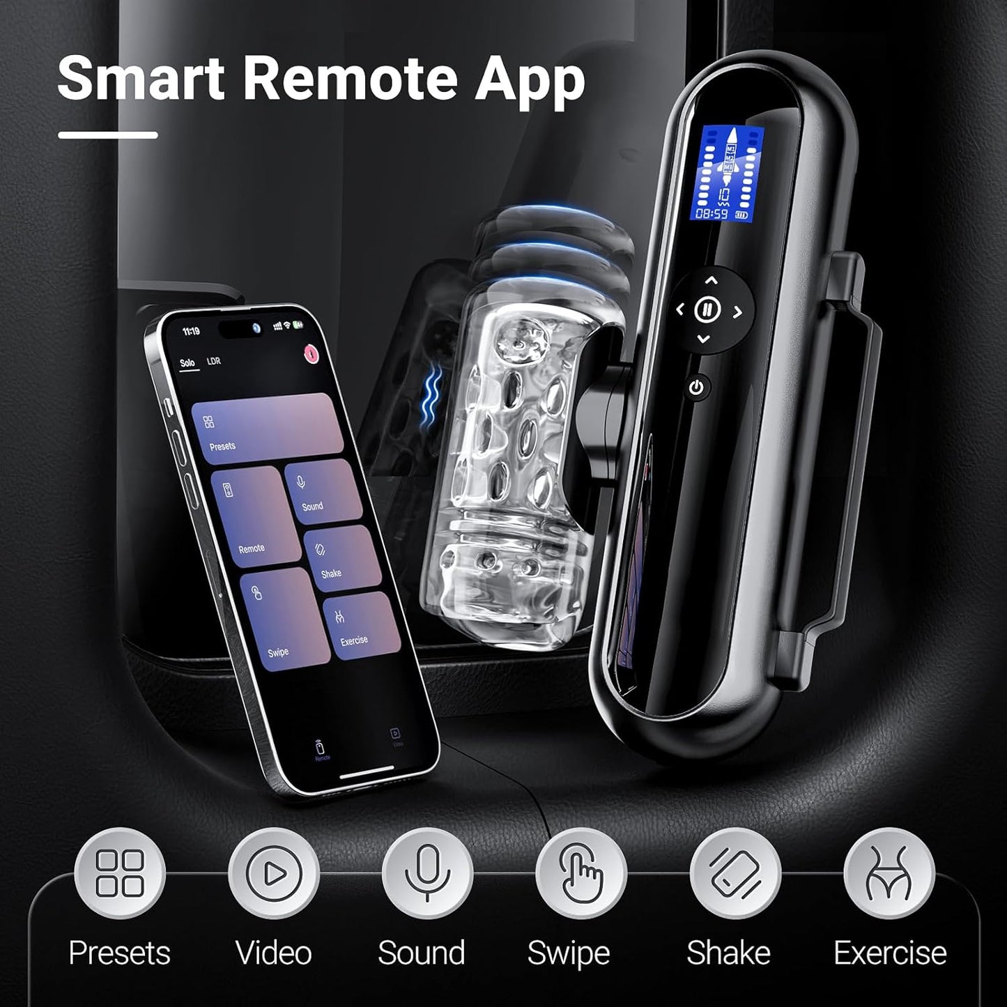 TitanBot Multi Vibrations Male Masturbator - SinfulX