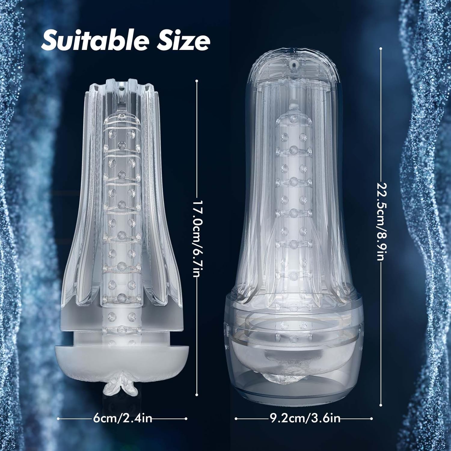 FrostThrob Transparent Male Masturbator - SinfulX