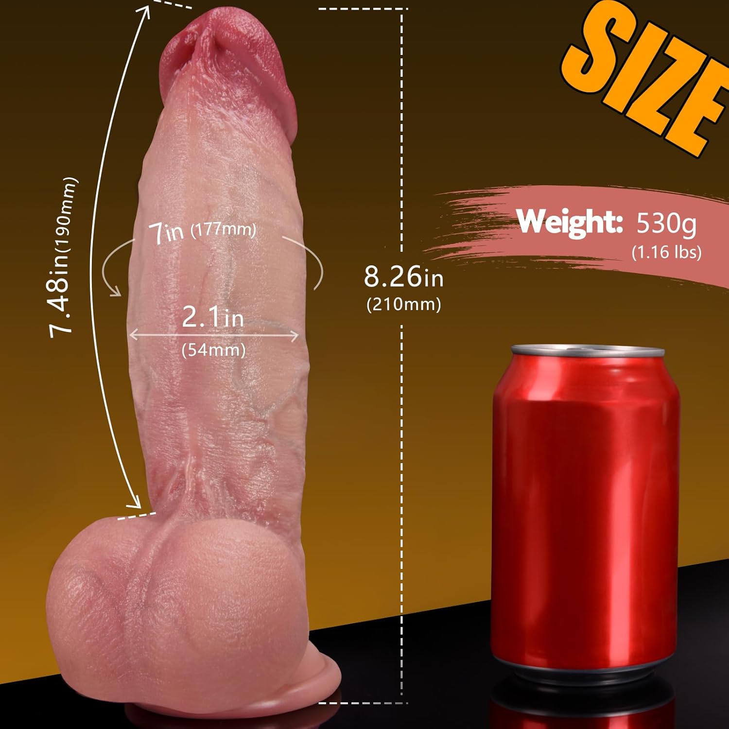 TitanThrust 8.2 - Inch Realistic Dildo - SinfulX - Personal Care > Sexual Wellness > Dildo