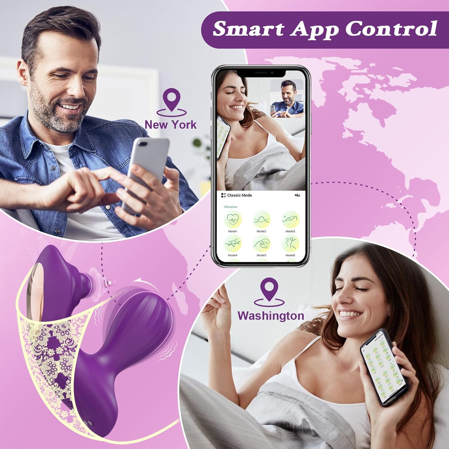 OpalGlow Wearable App Control Clitoral G - Spot Vibrator - SinfulX