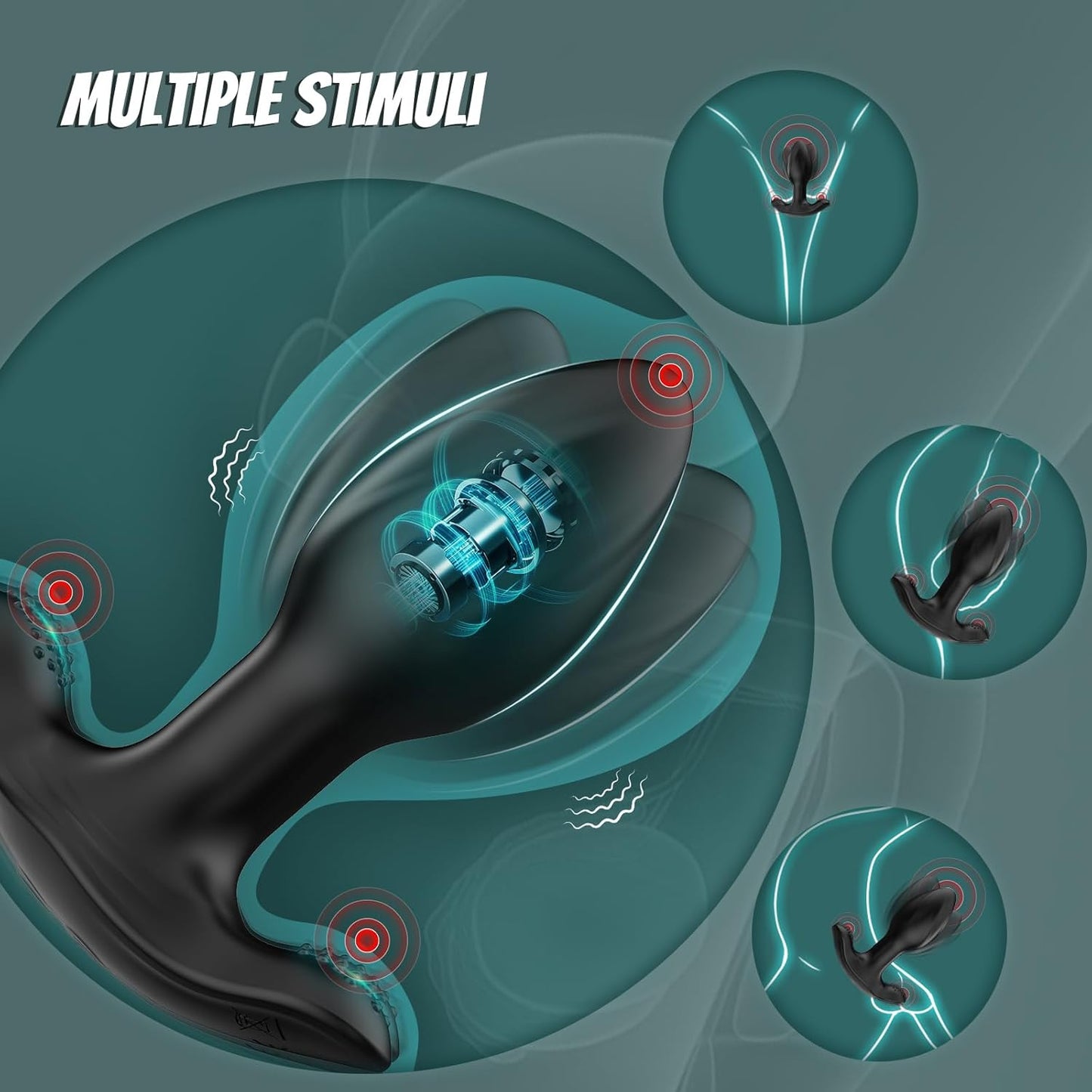 Rotatix Remote Vibrating Butt Plug - SinfulX - 