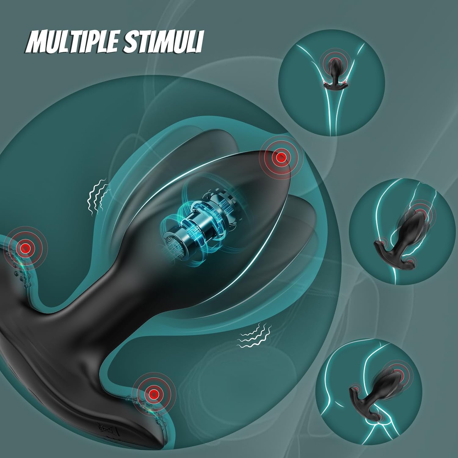 Rotatix Remote Vibrating Butt Plug - SinfulX - 