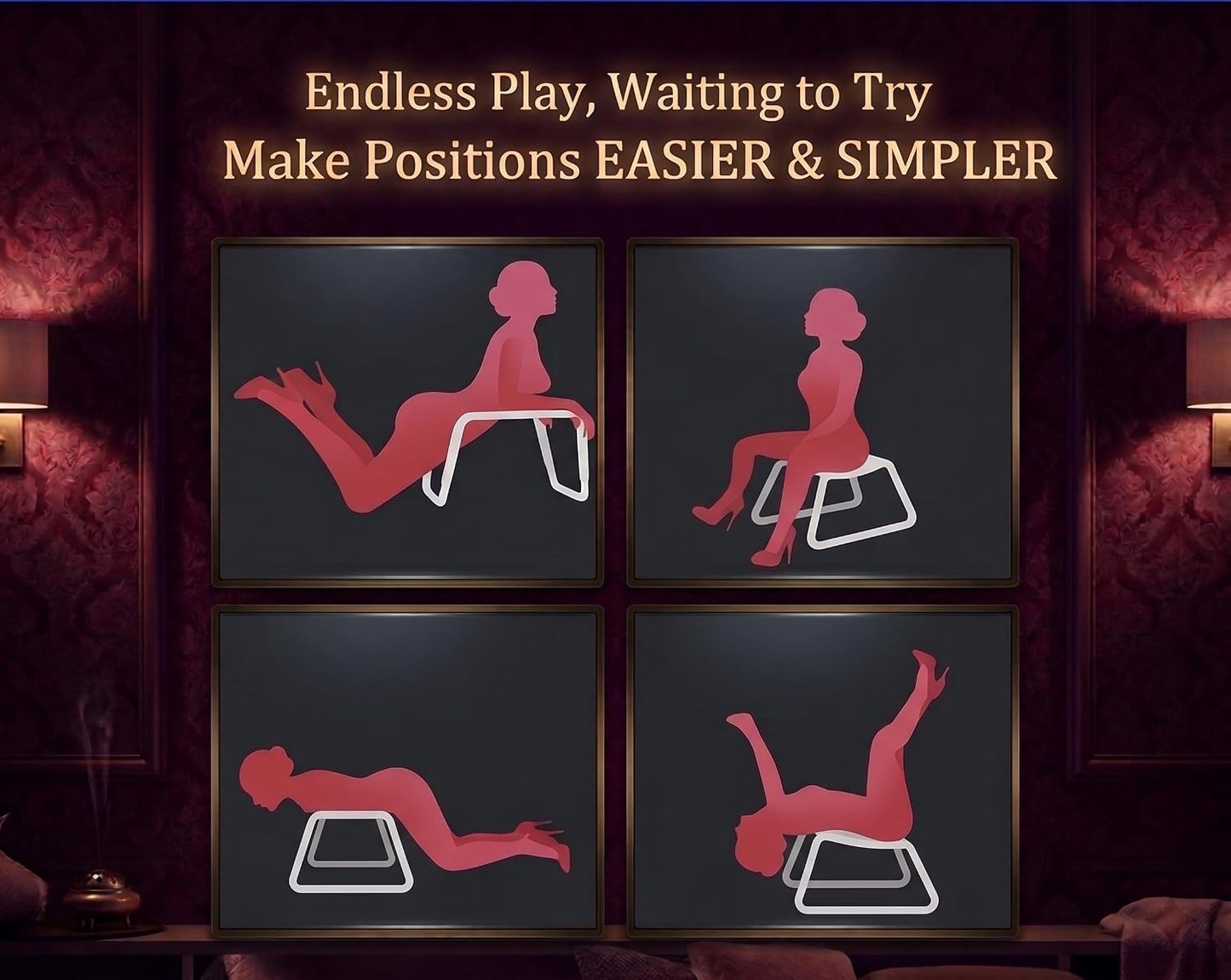 VelvetTempest Foldable Sex Chair for Couples