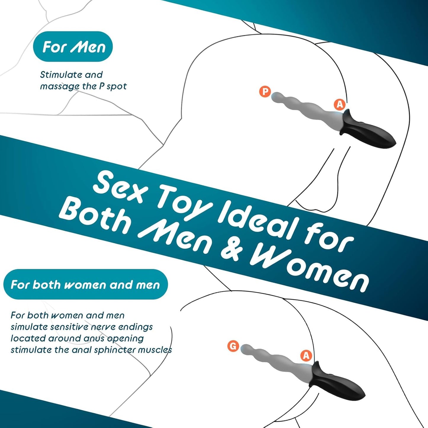 VibeBeads Pro Vibrating Anal Beads Wand - SinfulX - Personal Care > Sexual Wellness > Prostate Massager