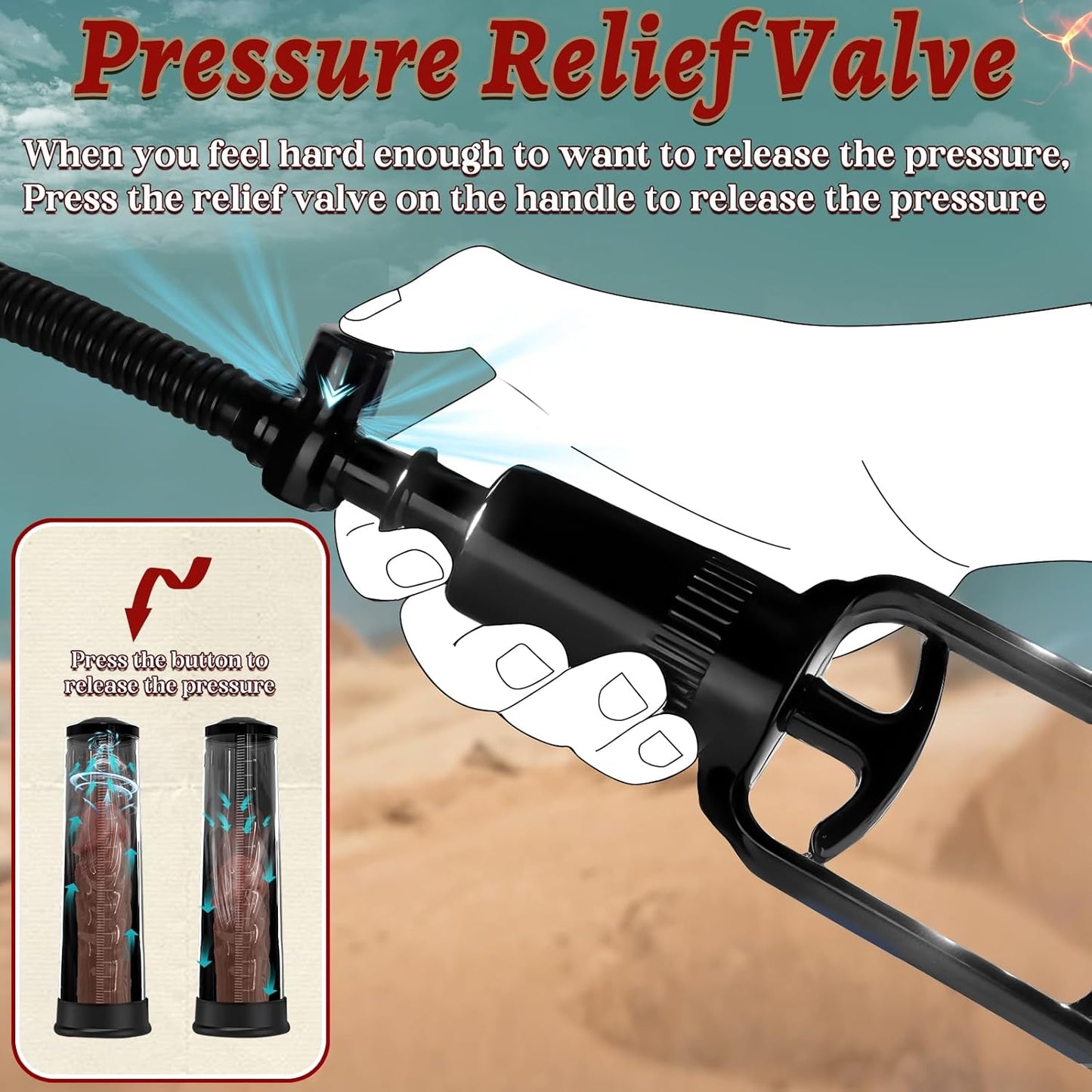 Penis Pump with Realistic Mouth, Manual Vacuum Penis Extender Male Masturbator,Sex Toys Sexual Stimulation Device for Erection, Ed,Adult Male Sex Toys for Men, Mouth Sex Toy (Regular Style) - SinfulX - 