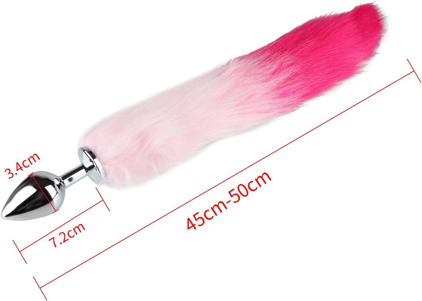 VelvetVixen Fox Tail Butt Plug Pink M - SinfulX - 