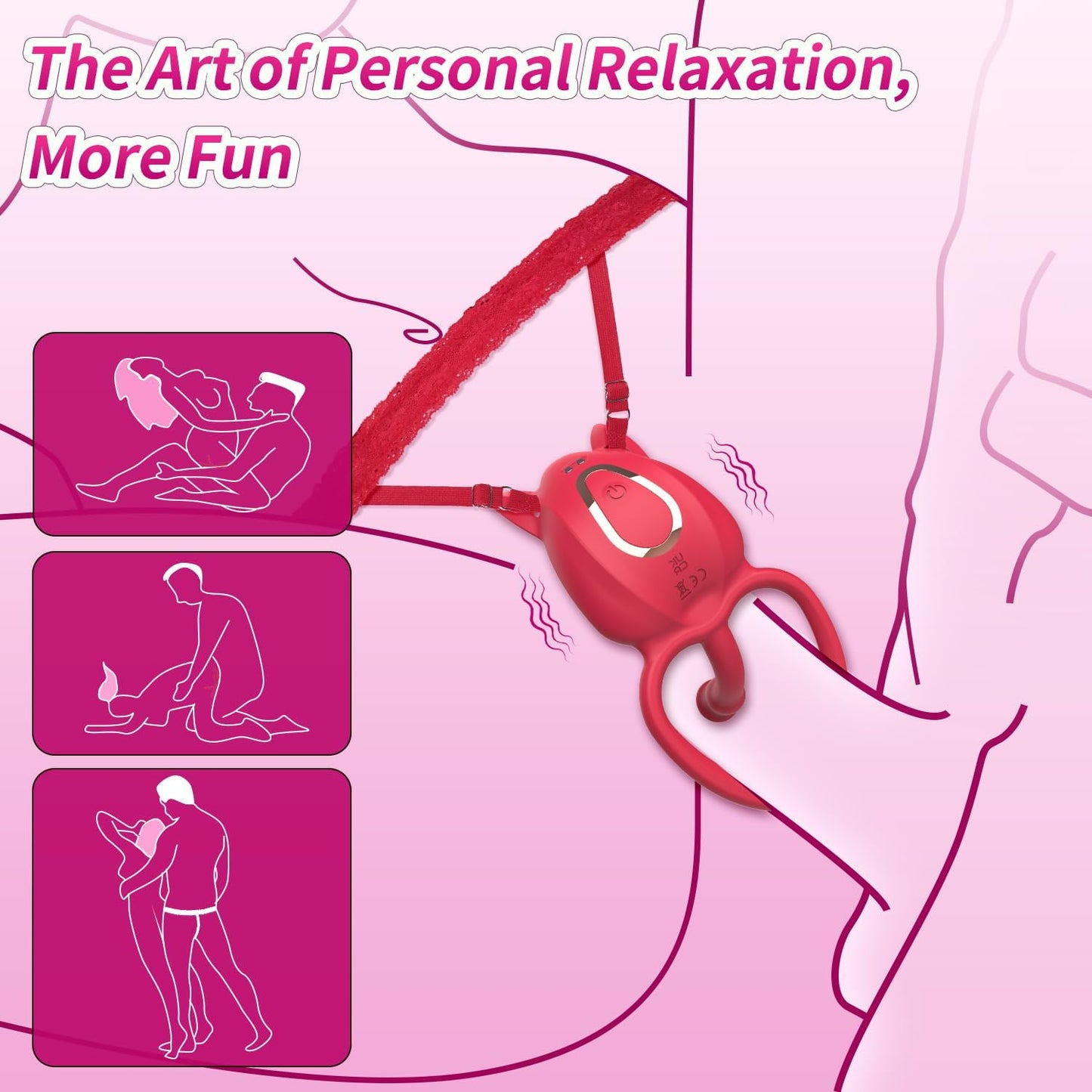 SyncFusion Wearable Cock Ring Clit Stimulator App 10 Modes - SinfulX - Personal Care > Sexual Wellness > Couples Cock Ring