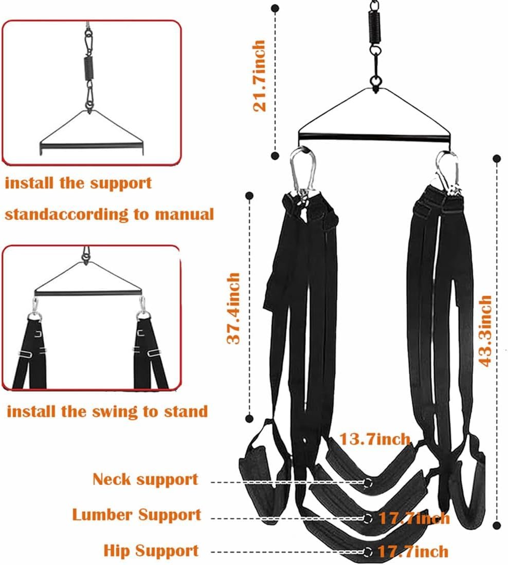 SpinVault 360° Ceiling Sex Swing 800lb Heavy Duty - SinfulX - Personal Care > Sexual Wellness > Sex Swing