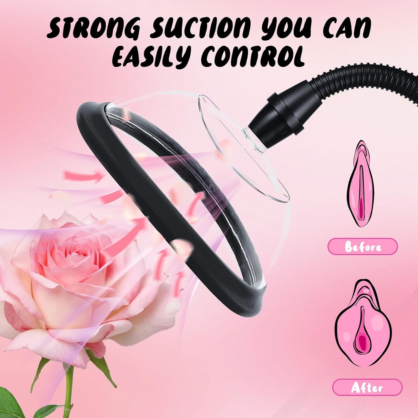 Pussy Pump Sexual Enhancers Sex Toys for Women, Manual Vagina Pump Clit Pump for Intense Stimulation, Adult Toys Clitoral Stimulator to Increases Sensation and Enhances Sexual Pleasure Tools for Women
