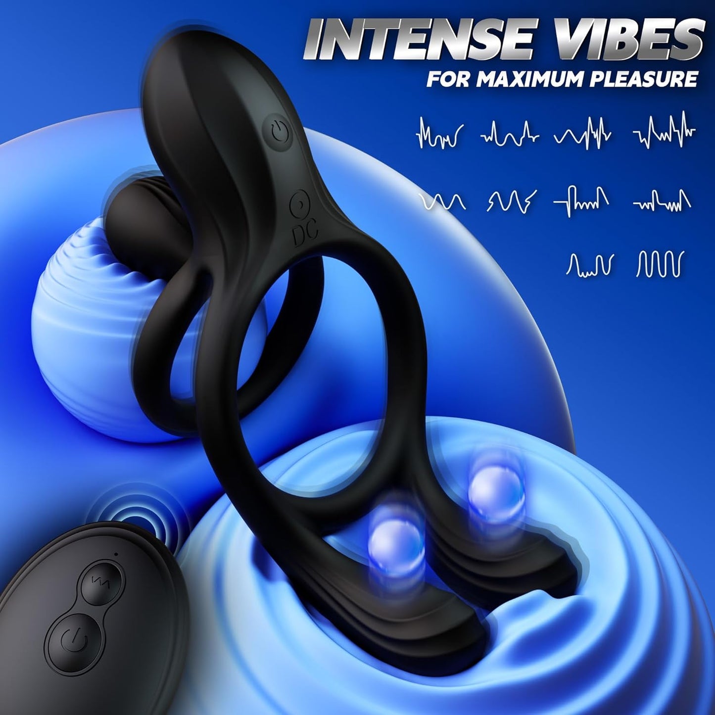 TriPulseX 3 Motor Cock Ring Clit Perineum Stimulator Remote - SinfulX - Personal Care > Sexual Wellness > Couples Cock Ring