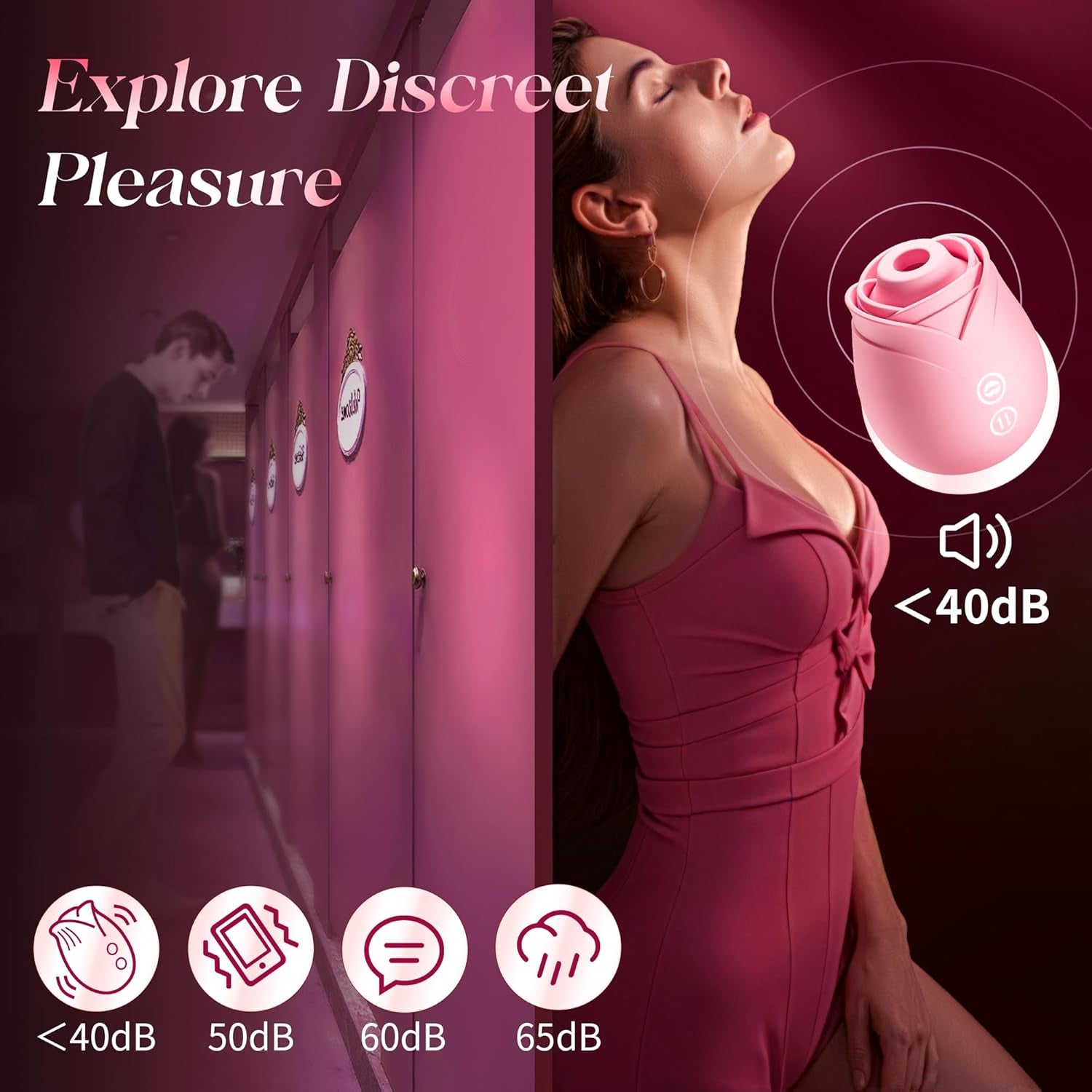 Rose Sex Toy Sucking Vibrator - Adult Toys for Women Sex Toys Rose Adult Toy 10 Suction Vibrators Dildo Jewelry Female Couples Clitoral Nipples Anal Toy - SinfulX - 