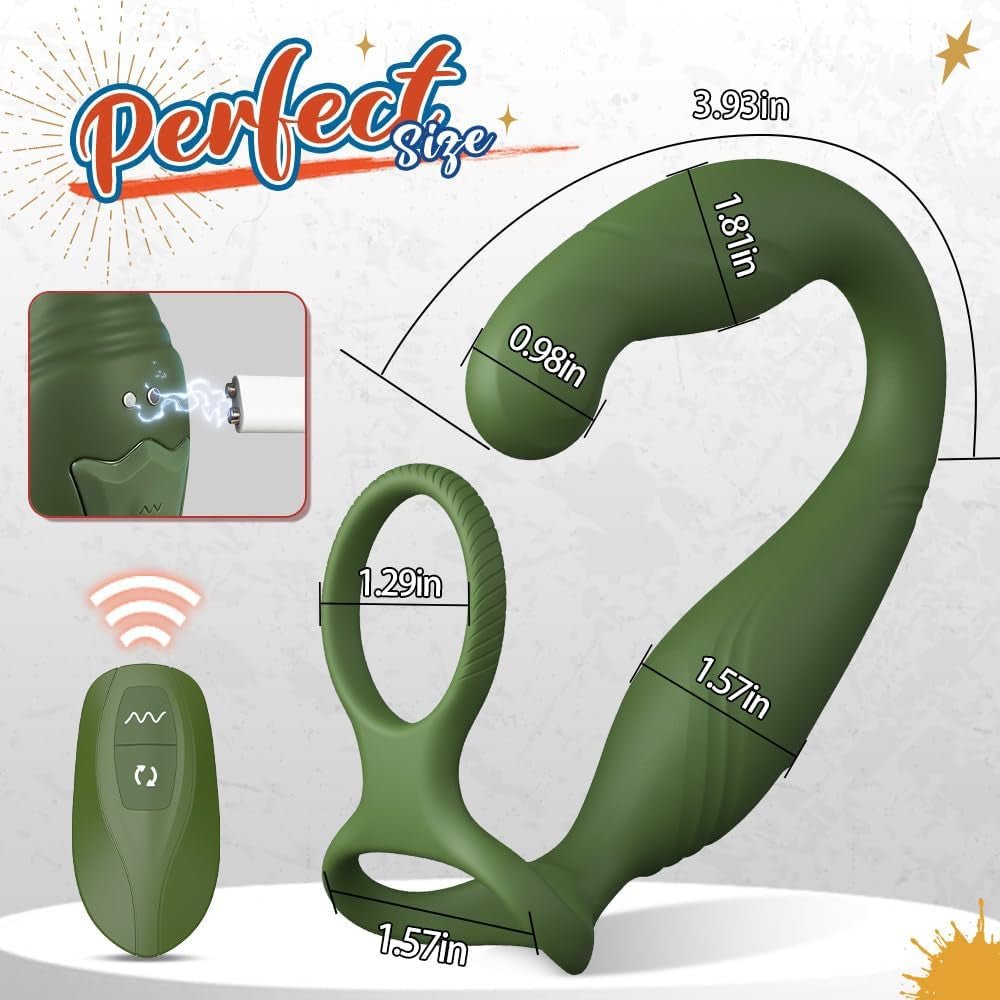 RotateCoreX Rotating Prostate Massager Cock Ring 10 Modes Remote - SinfulX - Personal Care > Sexual Wellness > Prostate Massager Cock Ring