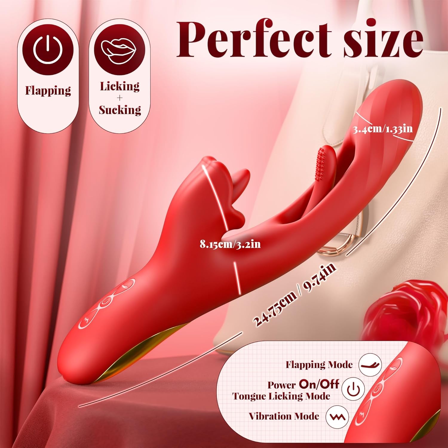 ElyraCore 3 - in - 1 Tongue Thrust Vibrator G - Spot 7 Modes - SinfulX - Personal Care > Sexual Wellness > Tongue Vibrator