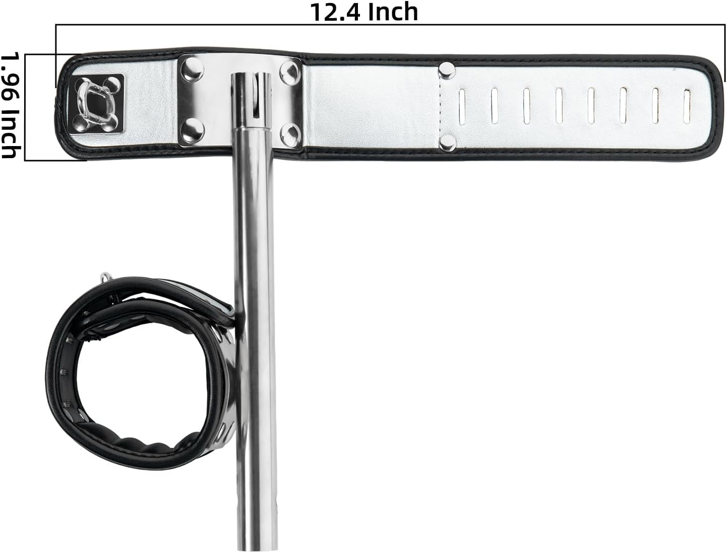 Spreader Bar Heavy Duty Swiveling Stainless Steel Bar Home Gym Equipment with 4 Furry PU Adjustable Cushioned Straps for Fitness Training, Pilates and Yoga Accessories Kit. - SinfulX - 