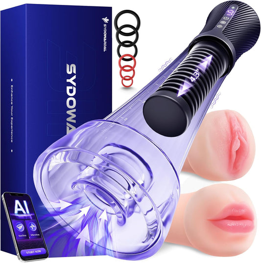 ApexPulse AI Male Masturbator 3 Sleeves Suction Pump - SinfulX - Personal Care > Sexual Wellness > Male Suction Vibrator