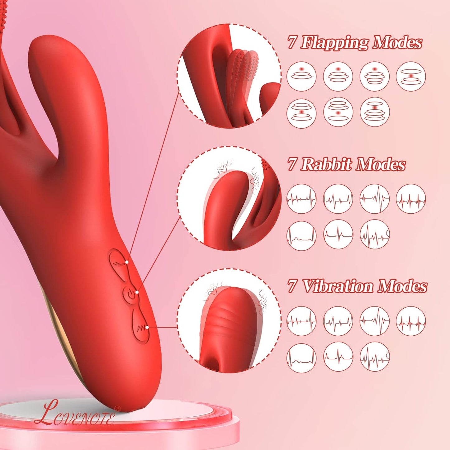 Rechargeable Body Massager for Women (Red) - SinfulX - 