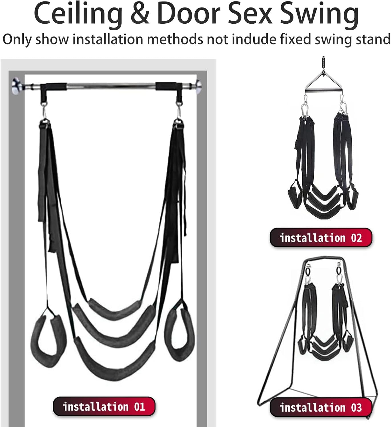 AeroBond Heavy Duty Sex Swing 350lb Adjustable - SinfulX - Personal Care > Sexual Wellness > Sex Swing